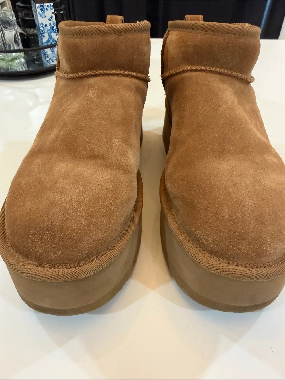 UGG Suede Platform Ankle Shoes